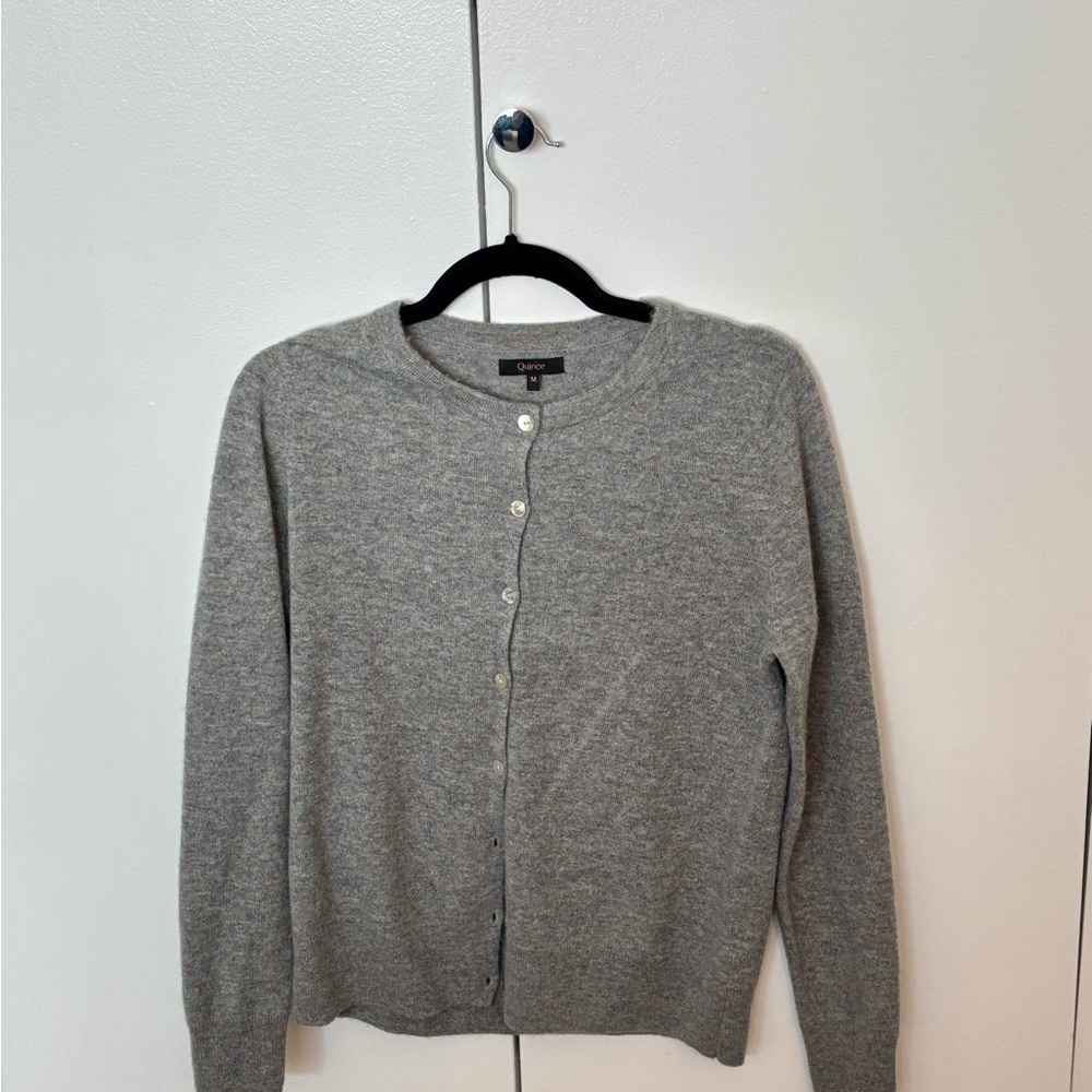 Quince Heather Gray Cardigan Sweater